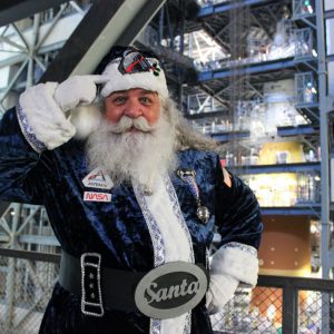 Santa Visits Artemis II Rocket
