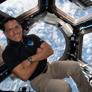 NASA Astronaut Frank Rubio in Space Station Cupola