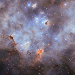 Hubble Surveys Cloudy Cluster